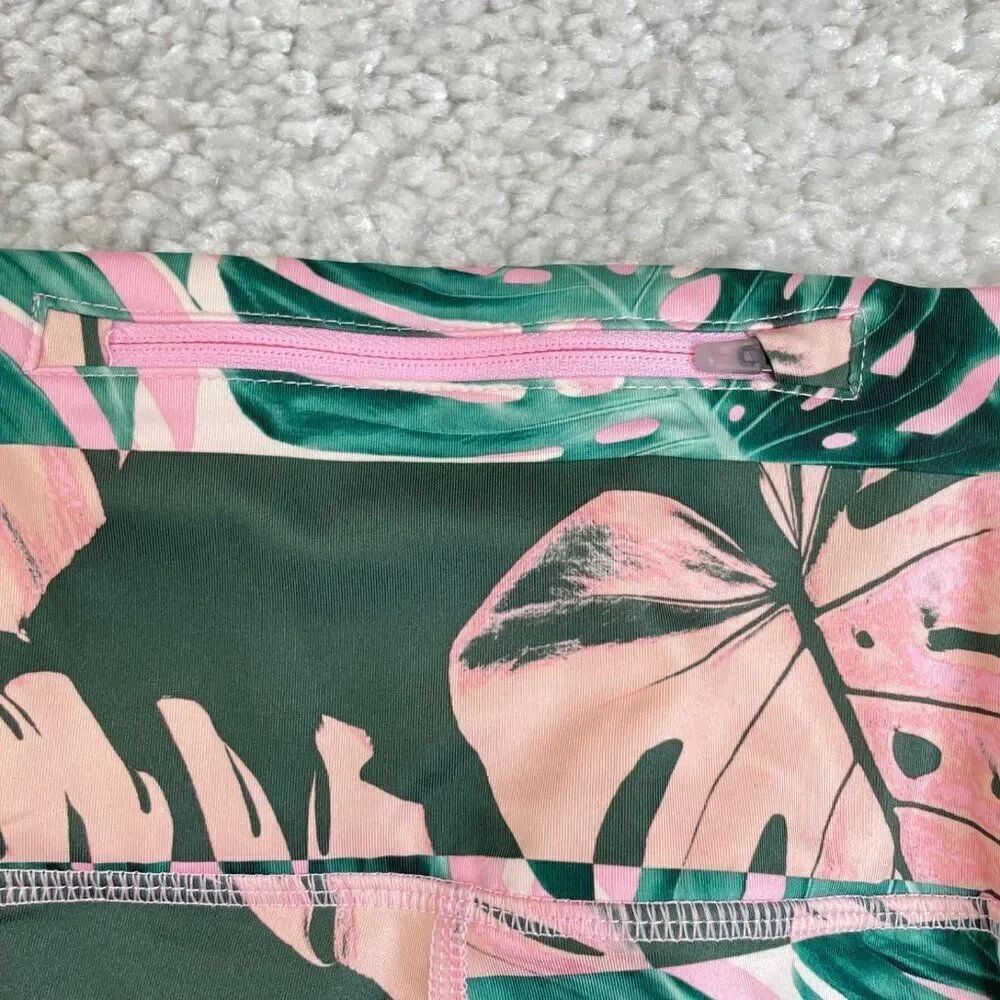 Nike Dri Fit High Rise Tight Fit Running Crop Legging Botanical - Picture 6 of 9